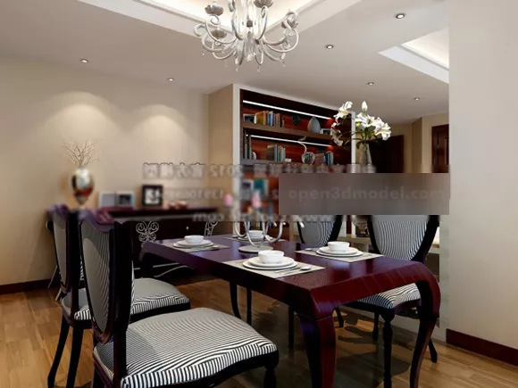 Apartment Dinning Room Interior V1 3d model Apartment Dinning Room Interior V1 3d model