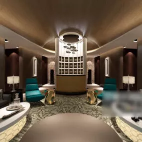 Classic Design Living Room Interior 3d model