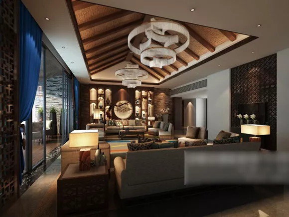 Living Room Ceiling Decoration Pendant Interior 3d model Living Room Ceiling Decoration Pendant Interior 3d model
