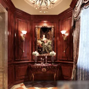 Classic Entrance Cabinet Interior 3d model