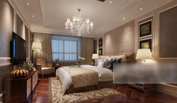 Modern Bedroom With Chandelier Interior 3d model Modern Bedroom With Chandelier Interior 3d model