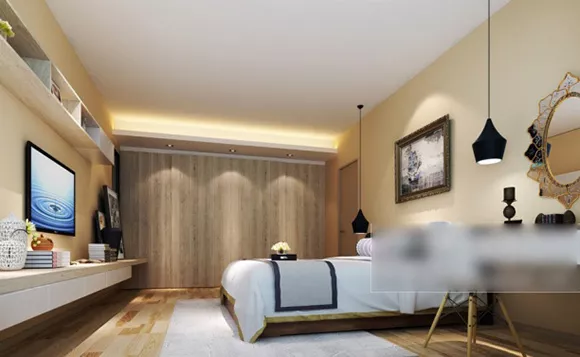 Small Bedroom Lamp Decor Interior 3d model Small Bedroom Lamp Decor Interior 3d model