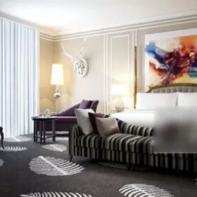 Chinese Furniture Style Bedroom Interior 3d model