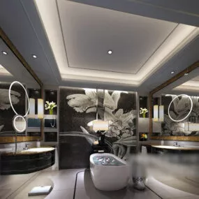 Modern Decor Bathroom Interior 3d model
