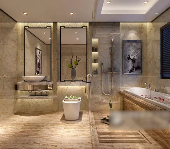 Royal Luxury Toilet Interior 3d Model - .Max, .Vray - Open3dModel