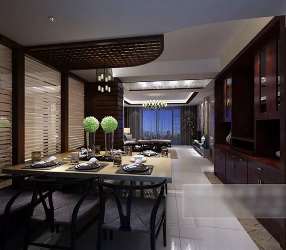 Chinese Dinning Room Interior 3d model Chinese Dinning Room Interior 3d model