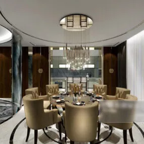 Restaurant Private Vip Room Interior 3d model