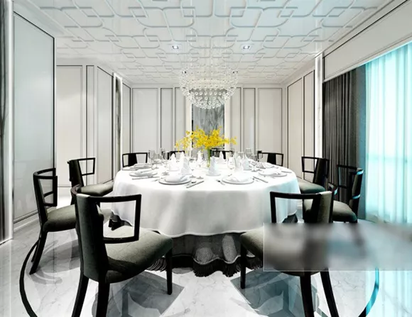 Restaurant Private Room Round Table Interior 3d model Restaurant Private Room Round Table Interior 3d model