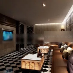 Bar Bar Club Sofa Interior 3d model