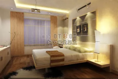 Bedroom With Lighting Interior 3d model Bedroom With Lighting Interior 3d model