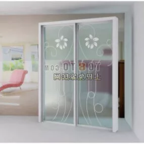 Modern Sliding Door Interior 3d model