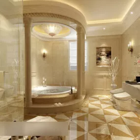 European Style Bathroom Interior V6 3d model