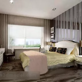 Modern Bedroom Interior V9 3d model