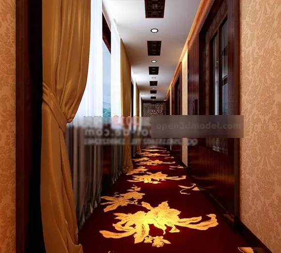 Scifi Corridor 3d model