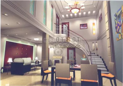 Duplex Space Living Room Interior 3d model Duplex Space Living Room Interior 3d model