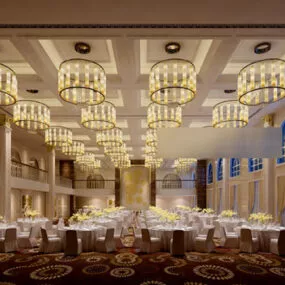 Luxury Wedding Restaurant Interior 3d model
