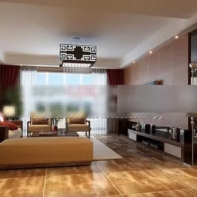 Living Room Decor Interior 3d model