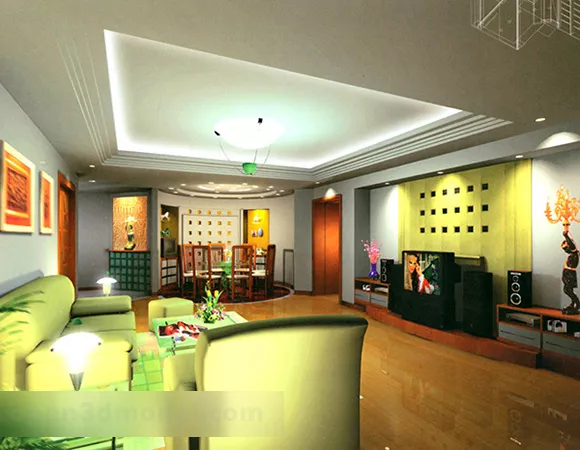 Modern Living Room Interior V23 3d model Modern Living Room Interior V23 3d model