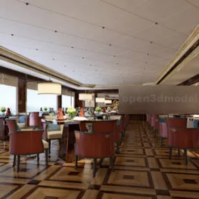 Modern Design Restaurant Interior 3d model
