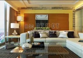Modern Style Living Room Interior 3d model