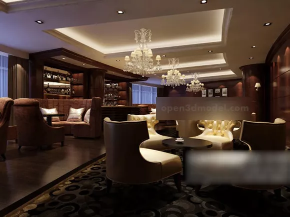 European Lighting Dinning Room Interior 3d model European Lighting Dinning Room Interior 3d model