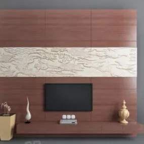 Furniture Chinese Tv Wall Interior 3d model