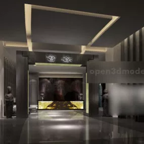 Trade Center Hall Corridor Interior 3d model