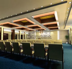 Western Conference Room Interior 3d model