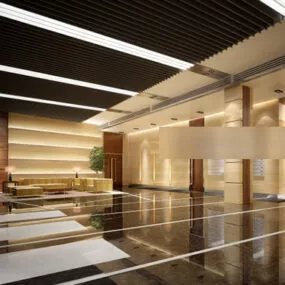 Trade Center Hall Interior 3d model