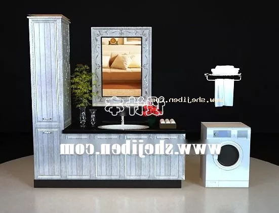 Home Wash Basin Interior 3d model Home Wash Basin Interior 3d model