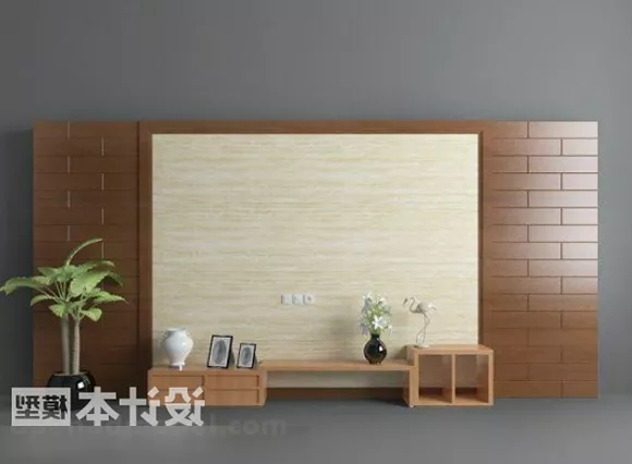 Furniture Tv Background Wall 3d model Furniture Tv Background Wall 3d model