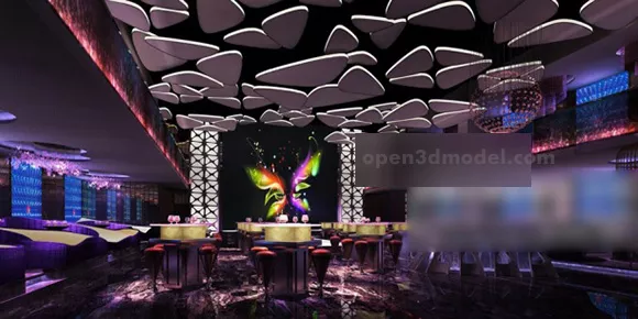 Bar Club Restaurant Interior 3d model Bar Club Restaurant Interior 3d model