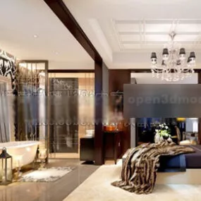 Hotel Room Interior V2 3d model