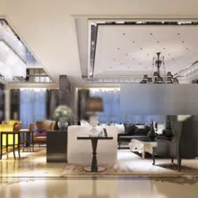 Home Living Room Interior V7 3d model