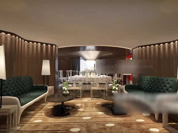 Restaurant Private Room Interior V4 3d model Restaurant Private Room Interior V4 3d model