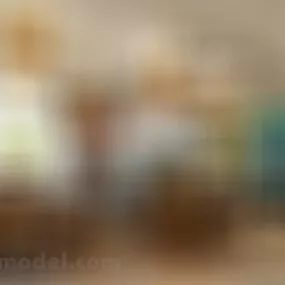 Home Dining Room Interior 3d model