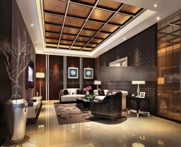 Wooden Style Private Room Interior 3d model Wooden Style Private Room Interior 3d model