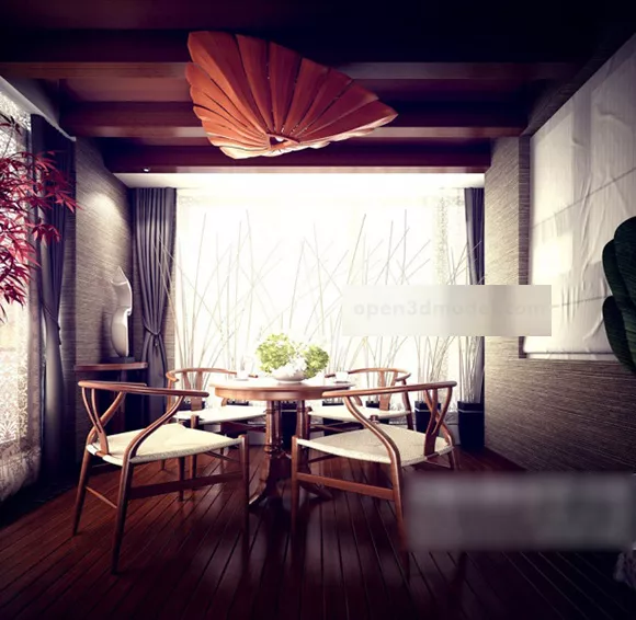 Small Dinning Space Interior 3d model Small Dinning Space Interior 3d model
