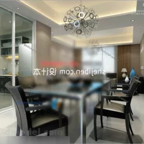Home Dinning Room Modern Furniture Interior 3d model