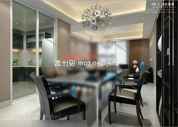 Home Dinning Room Modern Furniture Interior 3d model Home Dinning Room Modern Furniture Interior 3d model