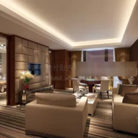 Hotel Guest Room Interior 3d model