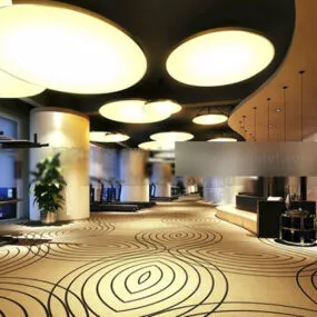 Modern Leisure Club Interior V1 3d model