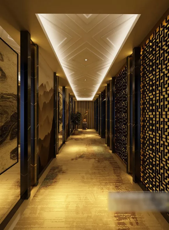 Hotel Corridor Decoration Interior 3d model Hotel Corridor Decoration Interior 3d model