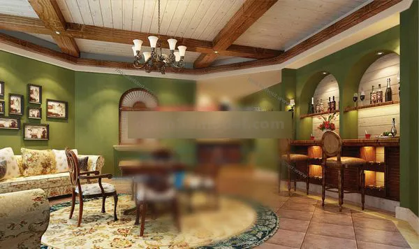 Supermarket Counter With Food Inside 3d model