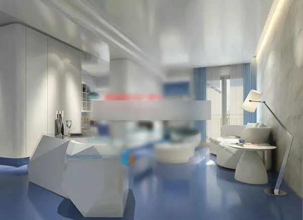 Modern Study Room Decor Interior 3d model Modern Study Room Decor Interior 3d model