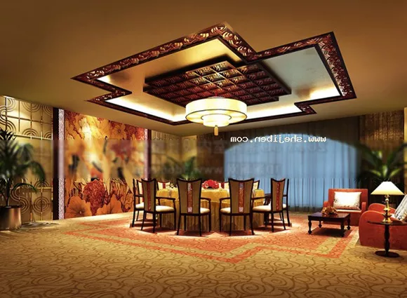 Chinese Private Room Ceiling Interior V1 3d model Chinese Private Room Ceiling Interior V1 3d model