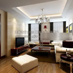 Modern Living Room Interior V26 3d model