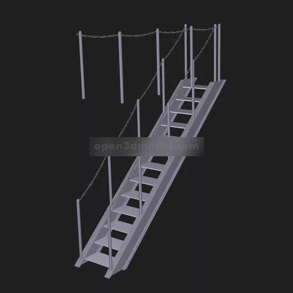 Staircase Marble 3d model