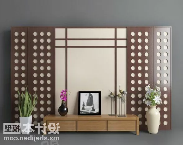 Simple Tv Background Wall 3d model Simple Tv Background Wall 3d model