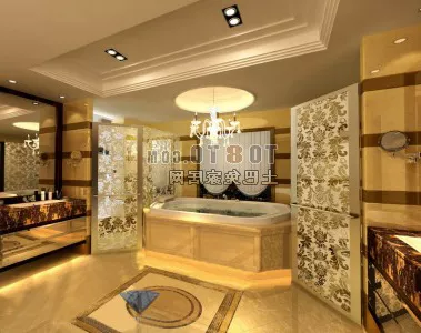 Luxury Villa Bathroom Design Interior 3d model Luxury Villa Bathroom Design Interior 3d model